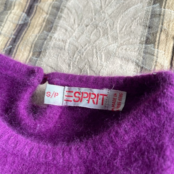 Vintage Esprit purple fuzzy sweater shirt !! - Picture 3 of 3